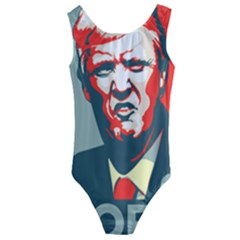 Trump Nope Kids  Cut-out Back One Piece Swimsuit by goljakoff