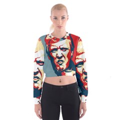 Trump Pop Art Cropped Sweatshirt by goljakoff