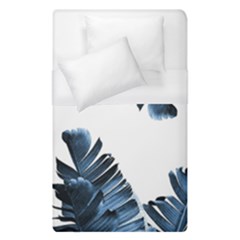 Blue Banana Leaves Duvet Cover (single Size) by goljakoff