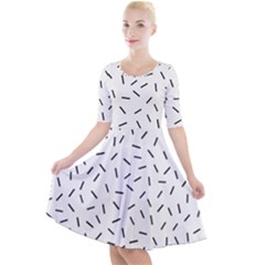 Rain  Quarter Sleeve A-line Dress by Sobalvarro