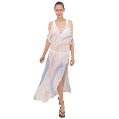 Marble Stains  Maxi Chiffon Cover Up Dress by Sobalvarro