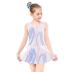 Marble Stains  Kids  Skater Dress Swimsuit by Sobalvarro