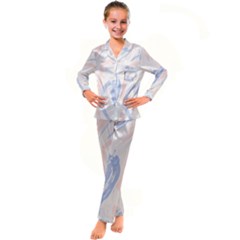 Marble Stains  Kid s Satin Long Sleeve Pajamas Set by Sobalvarro