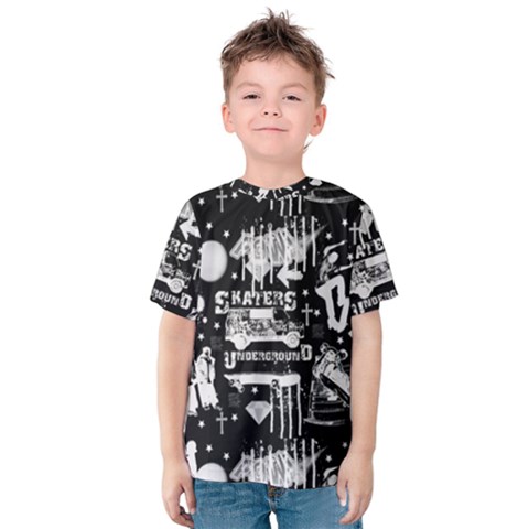 Skater-underground2 Kids  Cotton Tee by PollyParadise