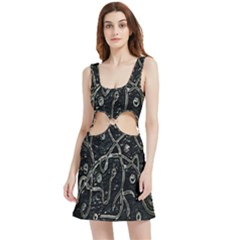 Abstract Surface Artwork Velvet Cutout Dress by dflcprintsclothing