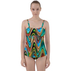 Icecreams2 Twist Front Tankini Set by PollyParadise