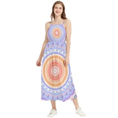 Pretty Pastel Boho Hippie Mandala Boho Sleeveless Summer Dress by CrypticFragmentsDesign