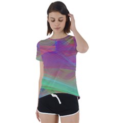 Color Winds Short Sleeve Foldover Tee by LW41021