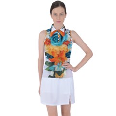 Spring Flowers Women s Sleeveless Polo Tee by LW41021