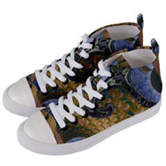 Sea Of Wonder Women s Mid-top Canvas Sneakers by LW41021