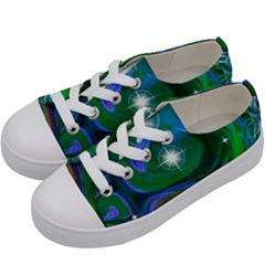 Night Sky Kids  Low Top Canvas Sneakers by LW41021