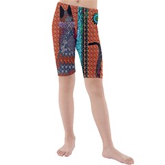 Cats Kids  Mid Length Swim Shorts by LW41021