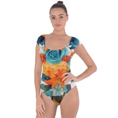 Spring Flowers Short Sleeve Leotard  by LW41021