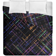 Criss-cross Pattern (multi-colored) Duvet Cover Double Side (king Size) by LyleHatchDesign