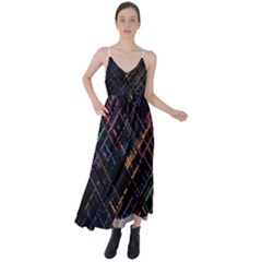 Criss-cross Pattern (multi-colored) Tie Back Maxi Dress by LyleHatchDesign