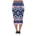 Gypsy-pattern Velvet Midi Pencil Skirt View2