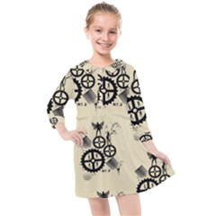 Angels Kids  Quarter Sleeve Shirt Dress by PollyParadise