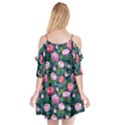 Delicate Watercolor Peony Cutout Spaghetti Strap Chiffon Dress View2