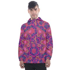 Springflower4 Men s Front Pocket Pullover Windbreaker by LW323