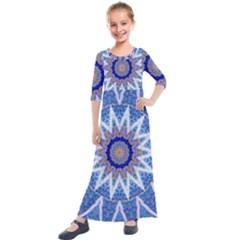 Softtouch Kids  Quarter Sleeve Maxi Dress by LW323