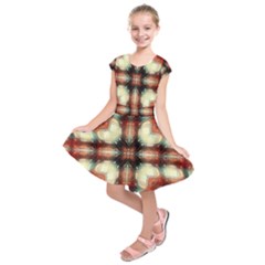 Royal Plaid Kids  Short Sleeve Dress by LW323