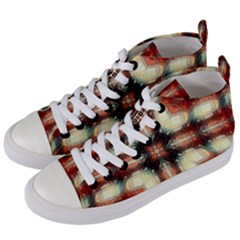 Royal Plaid Women s Mid-top Canvas Sneakers by LW323