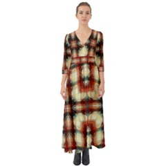 Royal Plaid Button Up Boho Maxi Dress by LW323