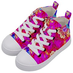 Pink Beauty Kids  Mid-top Canvas Sneakers by LW323