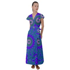 Bluebelle Flutter Sleeve Maxi Dress by LW323