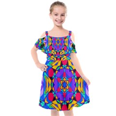 Fairground Kids  Cut Out Shoulders Chiffon Dress by LW323