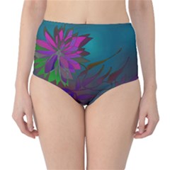 Evening Bloom Classic High-waist Bikini Bottoms by LW323