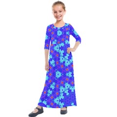 Blueberry Kids  Quarter Sleeve Maxi Dress by LW323