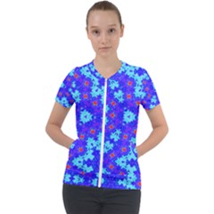 Blueberry Short Sleeve Zip Up Jacket by LW323