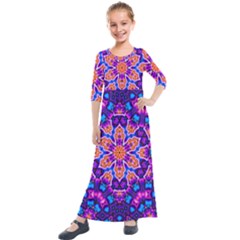 Glory Light Kids  Quarter Sleeve Maxi Dress by LW323