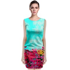 Flowers Classic Sleeveless Midi Dress by LW323