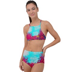 Flowers High Waist Tankini Set by LW323