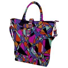 Abstract 2 Buckle Top Tote Bag by LW323