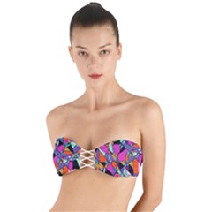 Abstract 2 Twist Bandeau Bikini Top by LW323