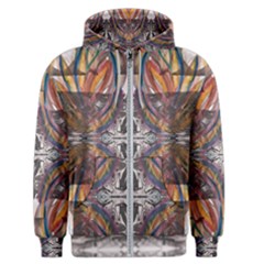 Mixed Media Print Men s Zipper Hoodie by kaleidomarblingart