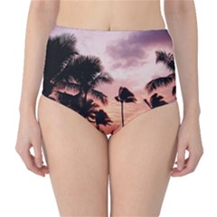 Palm Trees Classic High-waist Bikini Bottoms by LW323