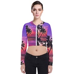 Ocean Paradise Long Sleeve Zip Up Bomber Jacket by LW323