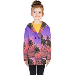 Ocean Paradise Kids  Double Breasted Button Coat by LW323