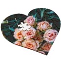 Sweet Roses Wooden Puzzle Heart View3