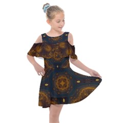 Midnight Romance Kids  Shoulder Cutout Chiffon Dress by LW323