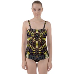 Beyou Twist Front Tankini Set by LW323