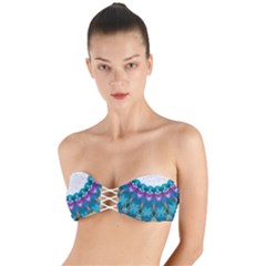 Peacock Twist Bandeau Bikini Top by LW323