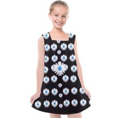 Festive Flowers For The Perfect Day In Peace Kids  Cross Back Dress by pepitasart