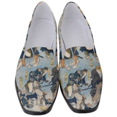 Famous Heroes Of The Kabuki Stage Played By Frogs  Women s Classic Loafer Heels by Sobalvarro