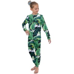 Banana Leaves Kids  Long Sleeve Set  by goljakoff