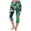 Banana leaves Lightweight Velour Capri Yoga Leggings View4